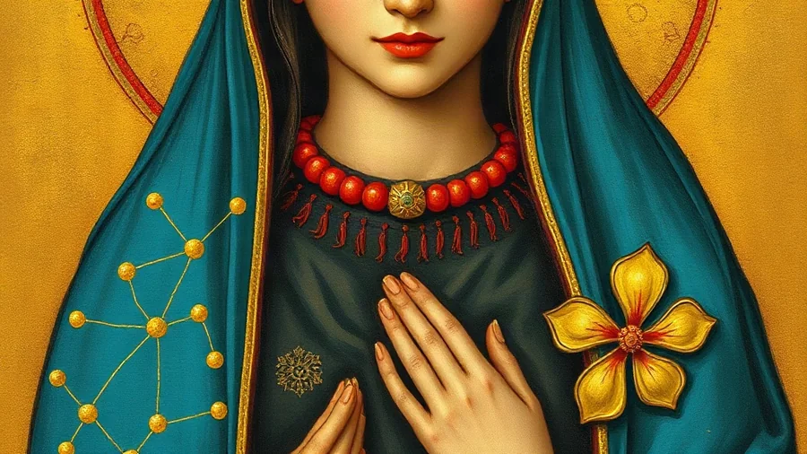 Iconografía y simbolismo de ¿Cuál es la Diferencia entre un Collar de la Virgen de Guadalupe y un Escapulario Católico?