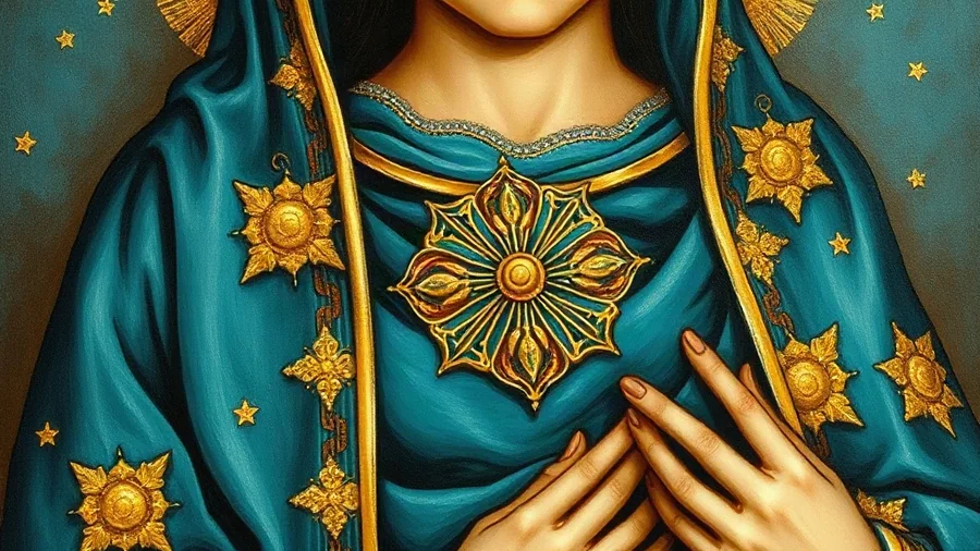 Iconografía y simbolismo de Oraciones Poderosas a la Virgen de Guadalupe para Protección de la Familia y la Salud
