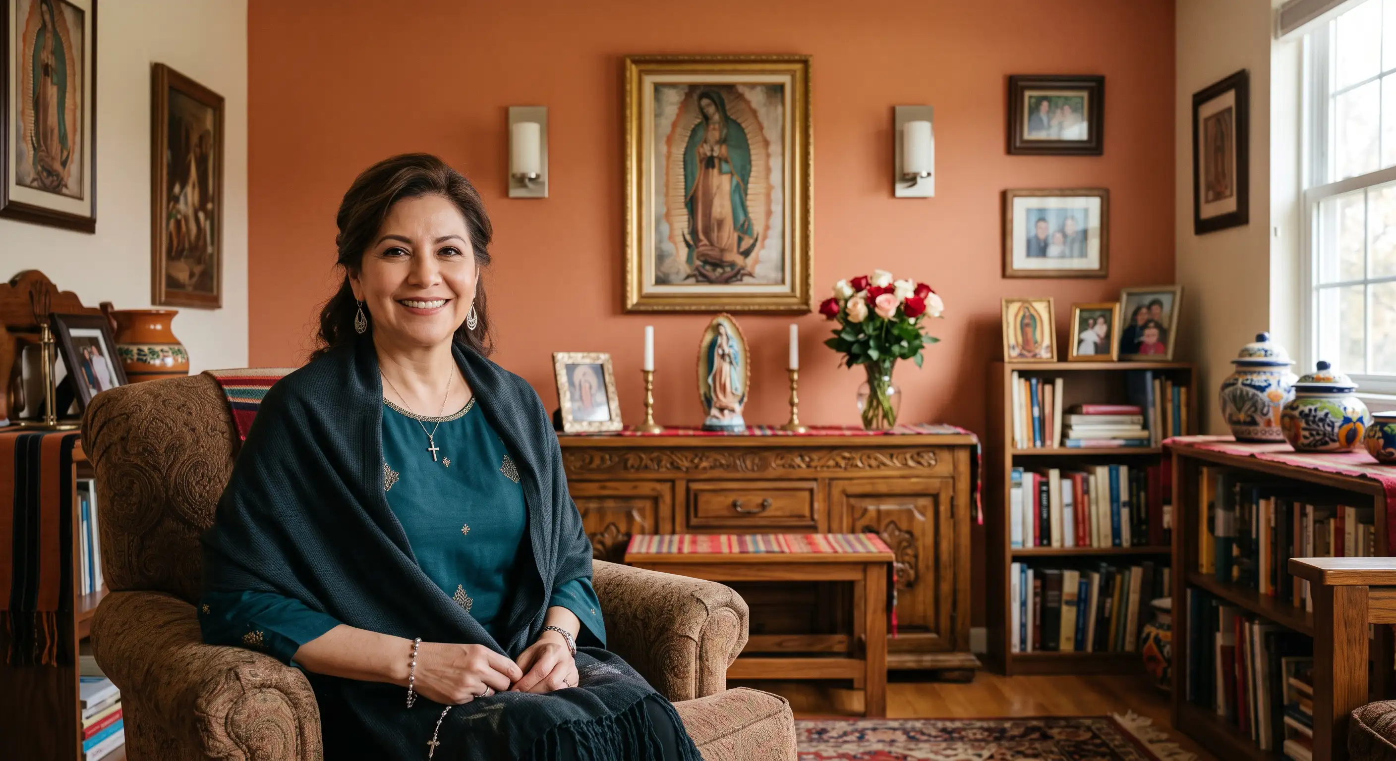 Laura Fernández en oración y devoción